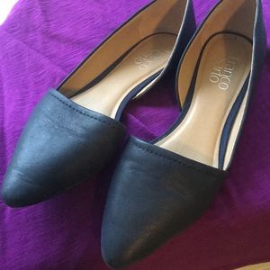 Franco Sarto Navy Flats